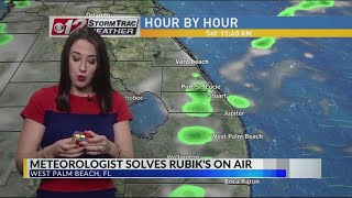 Meteorologist Solves Rubik's Cube While on Air