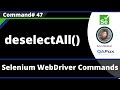 deselectAll() Command - Selenium WebDriver