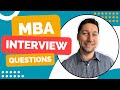 MBA Interview Questions with Answer Examples