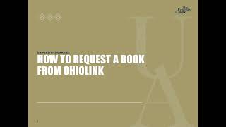 How to Request a Book From OhioLINK