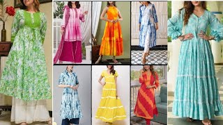 Unique Look With Tie And Kurti Design | Tie Dye Suit Design Ideas For Girls | ti