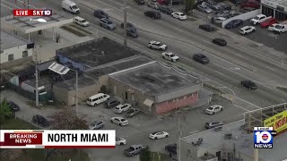 Authorities respond to crash on I-95 in northwest Miami-Dade stemming from possible police chase