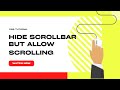 Hide ScrollBar While Allowing Scrolling