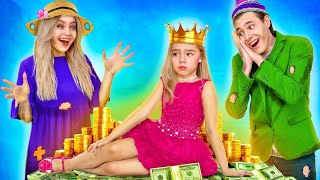 Millionaire Girl Was Adopted by Poor Family | Giga Rich Mom vs Broke Mom