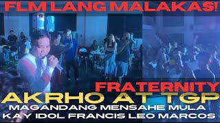 FRANCIS LEO MARCOS DINUMOG NG TAU GAMMA PHI FRATERNITY SA IKA-65th ANIBERSAYO@PANOORIN SI IDOL FLM!