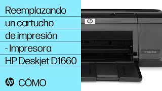 Reemplazando un cartucho de impresión - Impresora HP Deskjet D1660 | HP Support