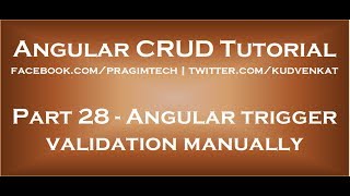 Angular trigger validation manually
