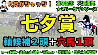 【穴党がジャッジ！】【七夕賞で狙いたい馬3頭】第144話 七夕賞2023 ～穴馬も紹介！コース特徴・過去傾向・馬場予想・人気馬短評・過去データ紹介アリ！～