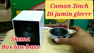 Skema box sub 3inch, speaker lubang tekuk