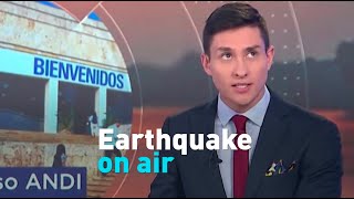 Earthquake on air in Colombia