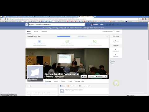 Setting Up a Toastmasters Facebook Club Page Setting Up a Toastmasters Facebook Club Page