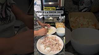 Mom-ing ain’t easy! Loving this snow day! #comedy #funny #snowday #leftovers #nospendchallenge