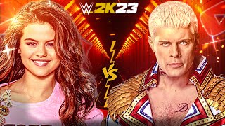 WWE 2K23 - Selena Gomez VS Cody Rhodes