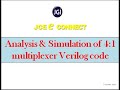 Simulation of gate level 4:1 mux and writing Testbench in Verilog