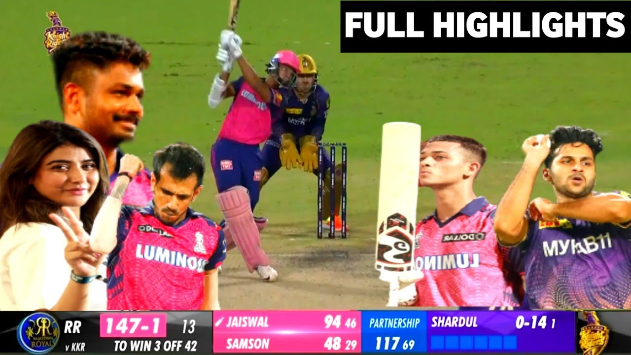 Rajasthan Royals Vs Kolkata Knight Riders IPL Full Match Highlights, RR ...