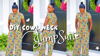 How to sew a cowl neck jumpsuit