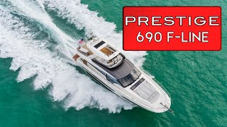 $3.6M - 2023 Prestige 690 F-Line Luxury Flybridge Yacht Walkthrough