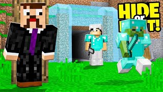 Discovering a SECRET Minecraft WATERFALL Base!  (Hide Or Hunt #5)