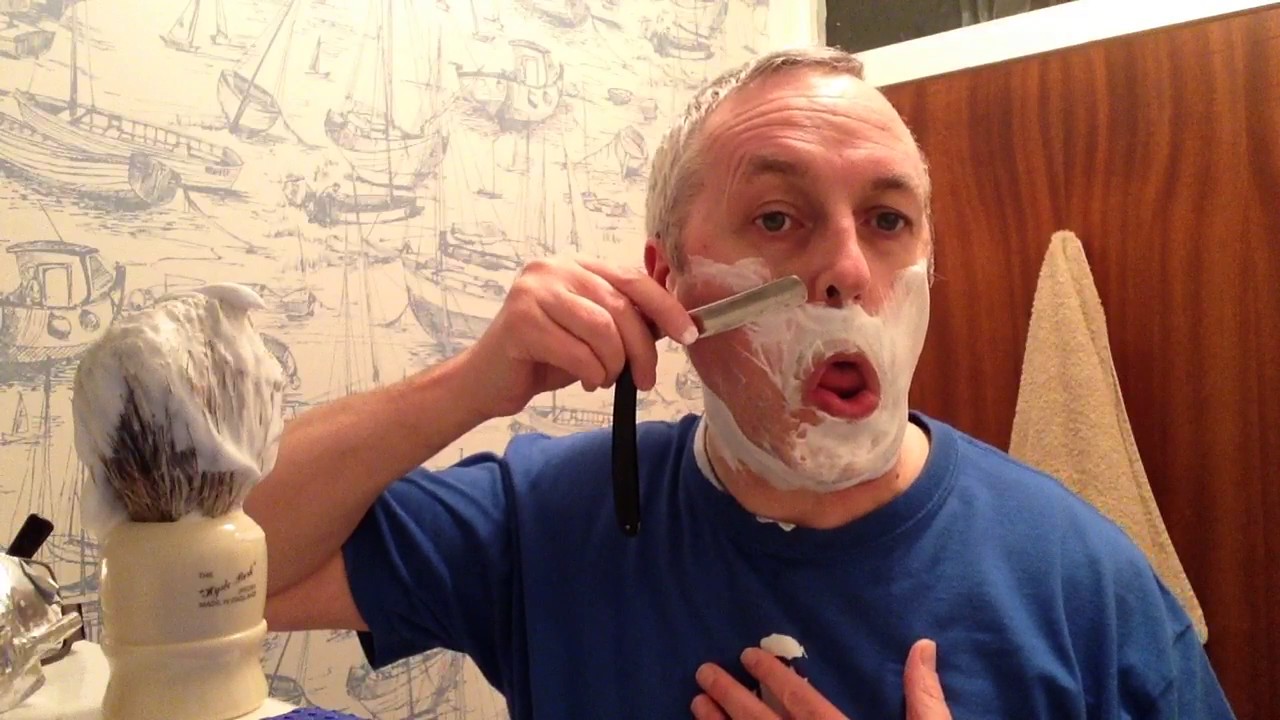 Learning To Use A Straight Razor: First Shave. - YouTube