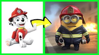 Pups Turned into Minions! 🎵🍌 PAW Patrol Songs