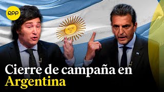 Elecciones en Argentina: Javier Milei y Sergio Massa cerraron sus campañas