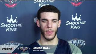 Lonzo Ball on the importance of finding a rhythm on offense | Pelicans Practice