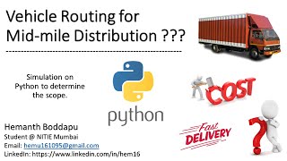 Vehicle Routing Simulation on Python for Mid Mile Distribution (Long haul) - Logistics / Milk Runs