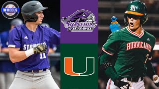 Stonehill vs Miami Highlights | 2024 College Baseball Highlights