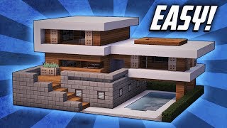 Minecraft: How To Build A Large Modern House Tutorial (#19)