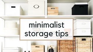 Minimalist Storage Tips and Strategies | Seven Days of Simple