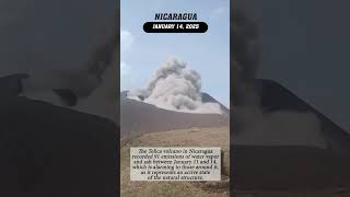 January 14, 2025, Nicaragua. The Telica volcano recorded 91 emissions of water vapor and ash.