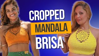 Cropped de crochê com mandala | Novela travessia Brisa