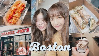 BOSTON VLOG🌊 人氣咖啡店☕️ 波士頓必吃龍蝦卷🦞 哈佛大學🏫  美國最細Trader Joe's💨