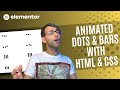 Animated Dots and Bars with Codepen HTML and CSS - Elementor Wordpress Tutorial - Easy and Simple