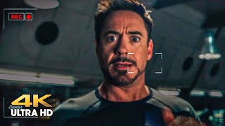 Tony Stark tries on a armor Mark 42. Iron Man 3