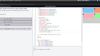 freeCodeCamp: Align All Items Vertically using align-items