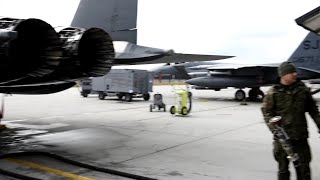 Polish Air Force Fuels team delivers gas to An F-15E Strike Eagle from 336th FS