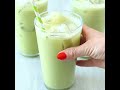 iced pineapple matcha drink