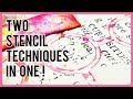 Two Art Journal Stencil Techniques in One! | Mixed Media Art Journal With Me