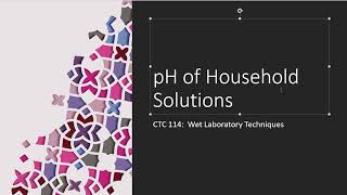 CTC 114 pH:  Pre Lab Video:  Basic Use of a pH Probe to Determine if a Solution is an Acid or Base