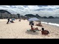 🇧🇷 Hot day at Copacabana beach Brazil | beach walk 4K🌅