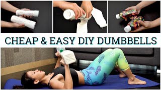 5 Cheap & Easy DIY Dumbbell Ideas | Joanna Soh