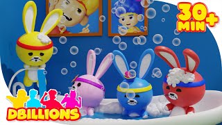 Little Bunnies, Go To Bath! | Mega Compilation | D Billions Kids Songs