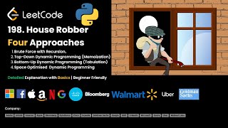 🔒 LeetCode 198: House Robber – 4 Approaches Explained | Naive to Optimised | Recursion to DP 🚀