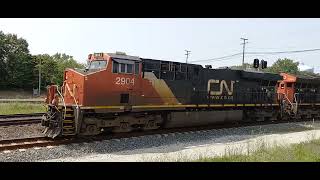 CN With An Ex-GTW SD40-2 In Griffith, IN!