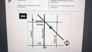 OCTA Route 29A Detour Map