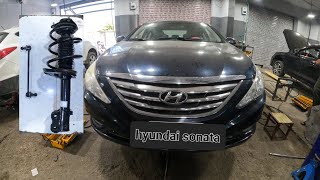 substituindo o amortecedor - link da barra estabilizadora ... hyundai sonata 2012-2014