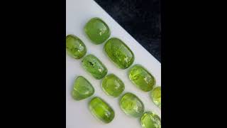 Mesmerizing Natural Peridot Cabochons (57.31 ct) - Pakistani Gemstones