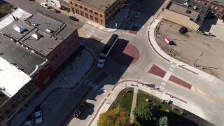 Mini-Roundabout Semi Truck Demonstration – EB Through Roundabouts