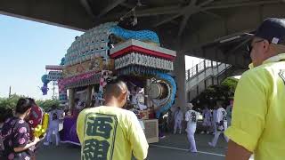 2024 住吉神社祭典 中日 東浜組 新田会館到着